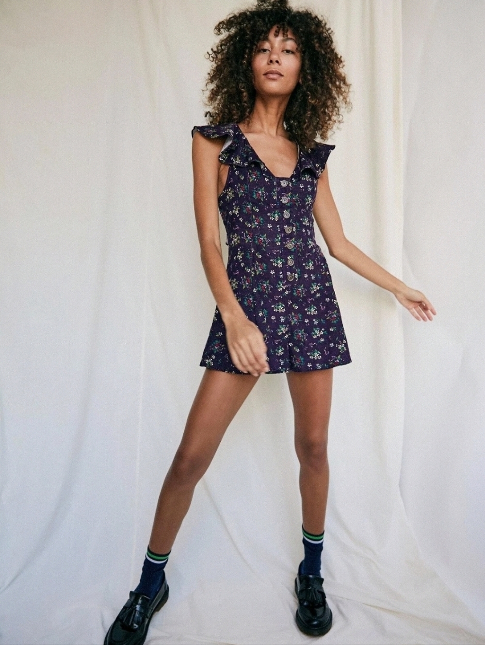 NWT Free People Violet Visions Corduroy Romper size Medium